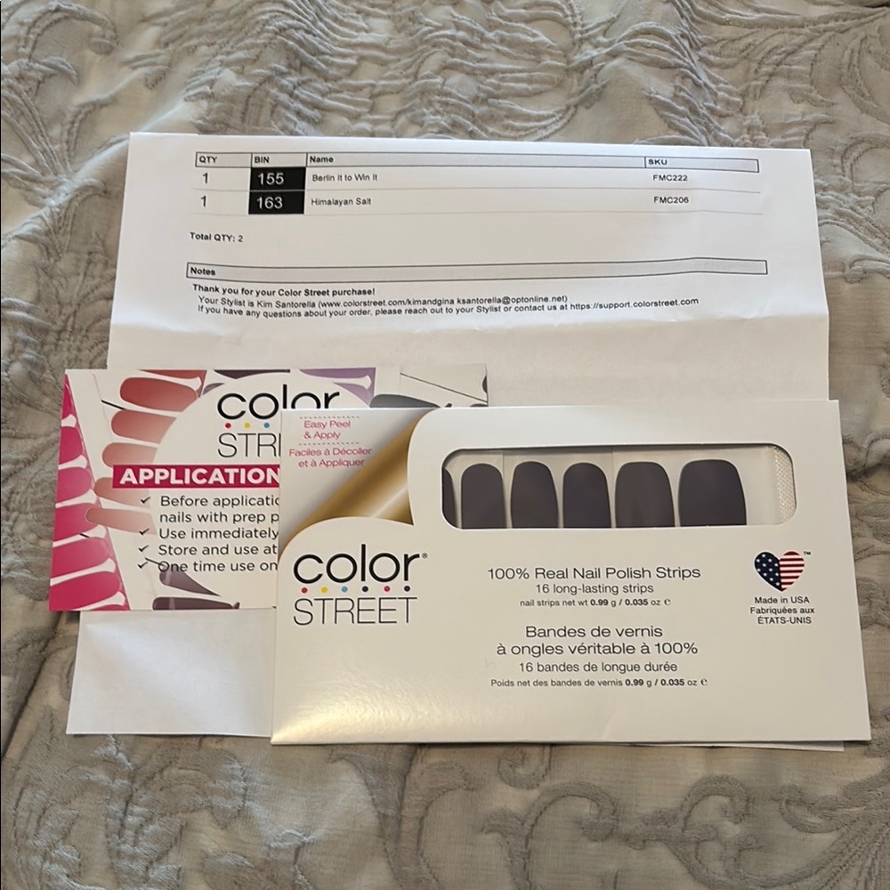 Color Street Elegant Gray Nail Strips